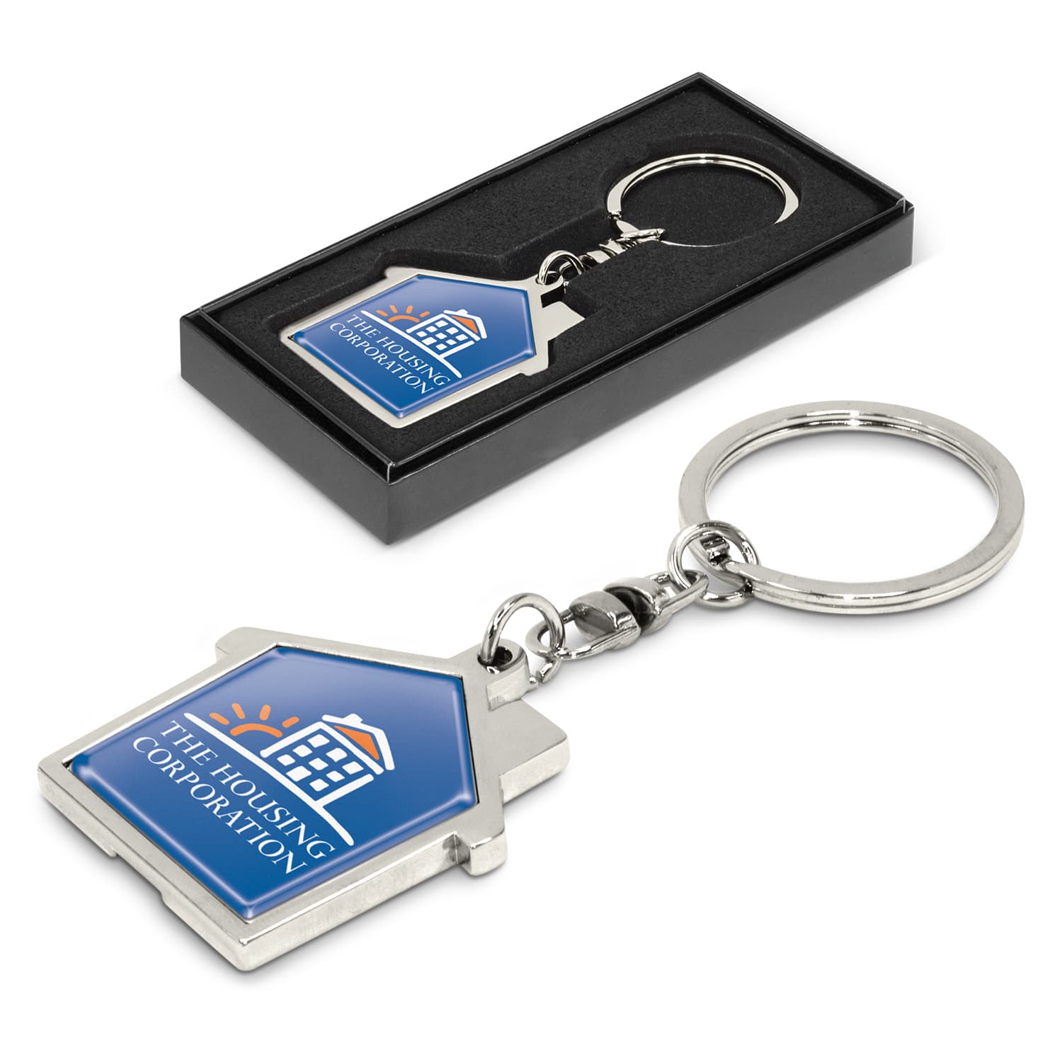 House Metal Key Ring-Active Image
