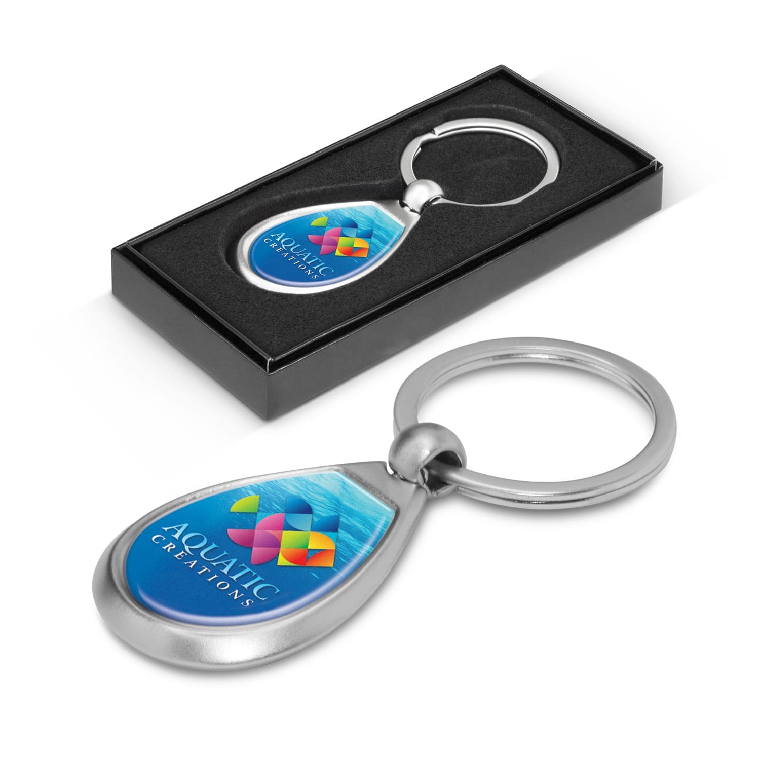 Drop Metal Key Ring-Active Image