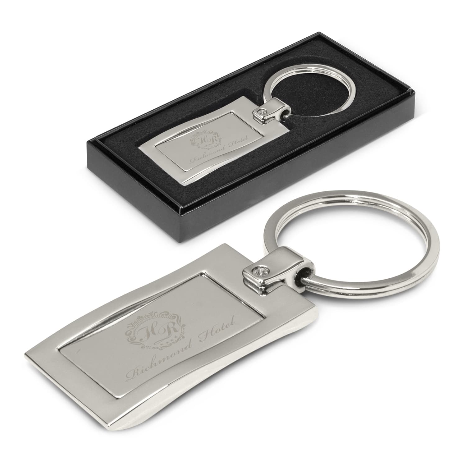 Wave Metal Key Ring-Active Image