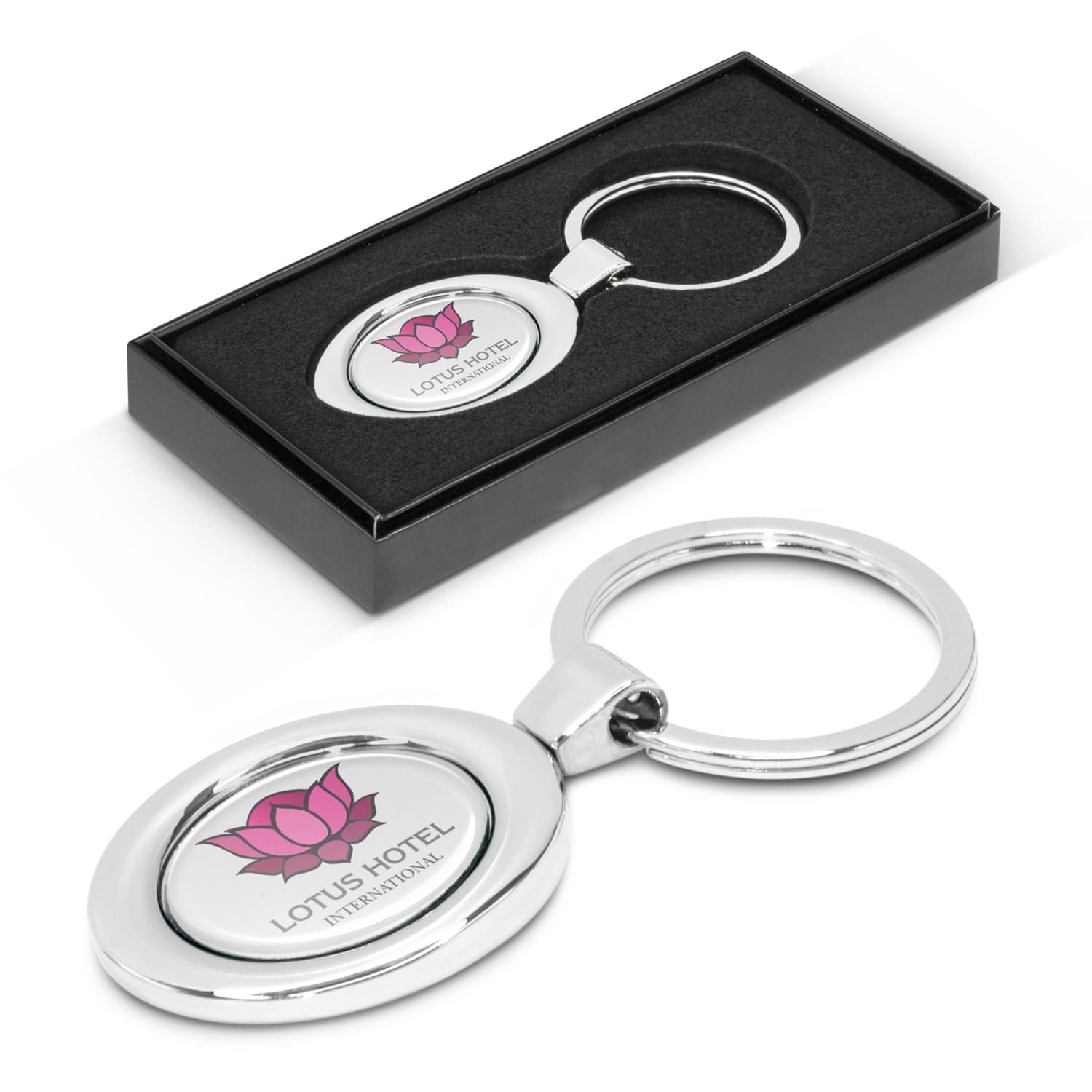 Oval Metal Key Ring-Active Image