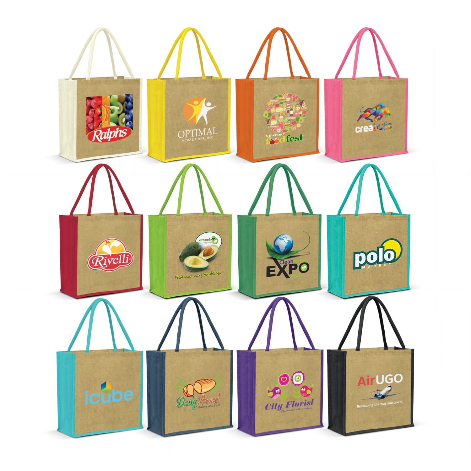 Monza Jute Tote Bag-Active Image