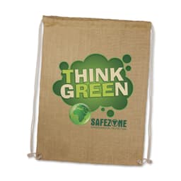 Jute Drawstring Backpack - image 1