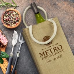 Donato Jute Double Wine Carrier - image 3