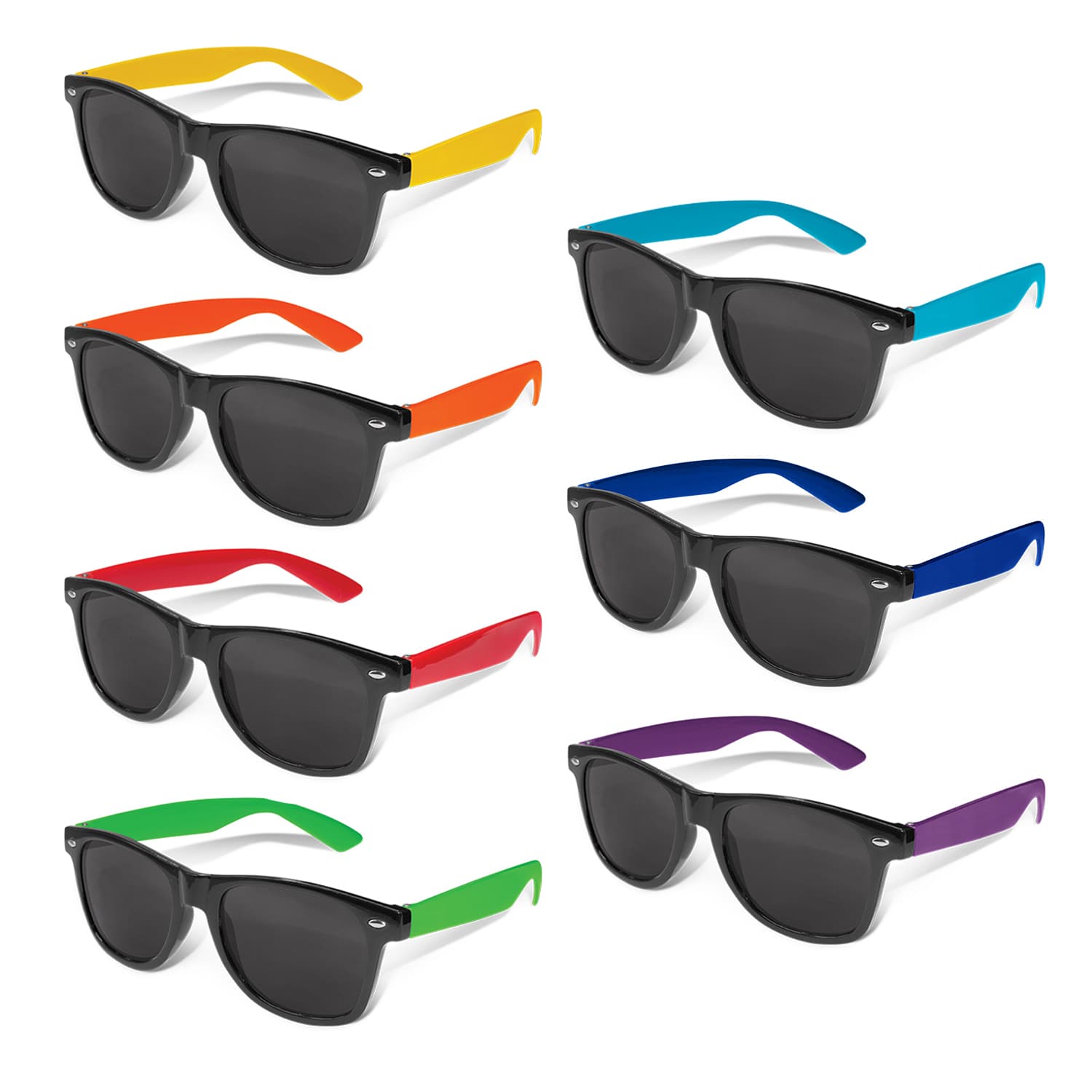 Malibu Premium Sunglasses - Black Frame-Active Image