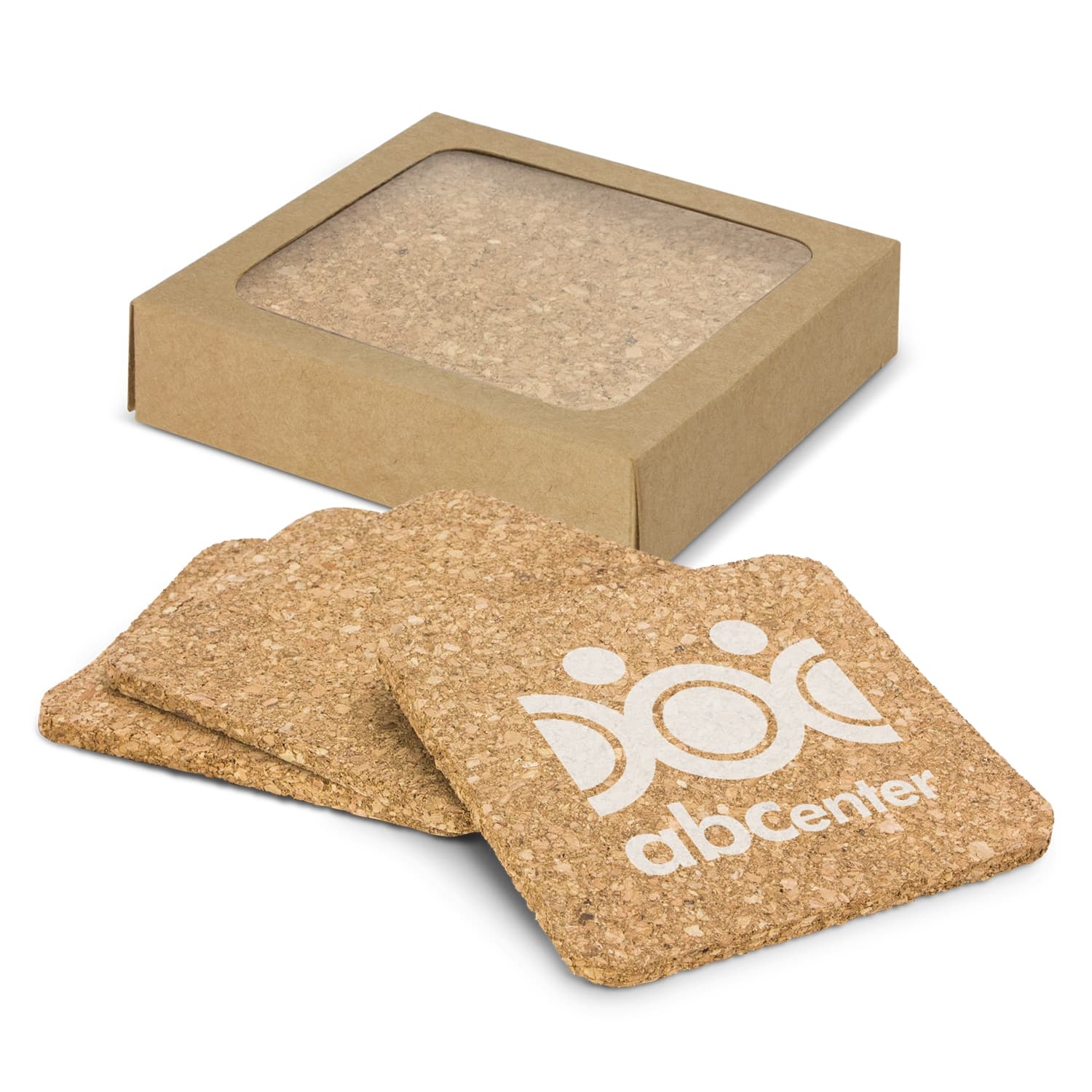 Oakridge Cork Coaster Square - Set of 4-Active Image