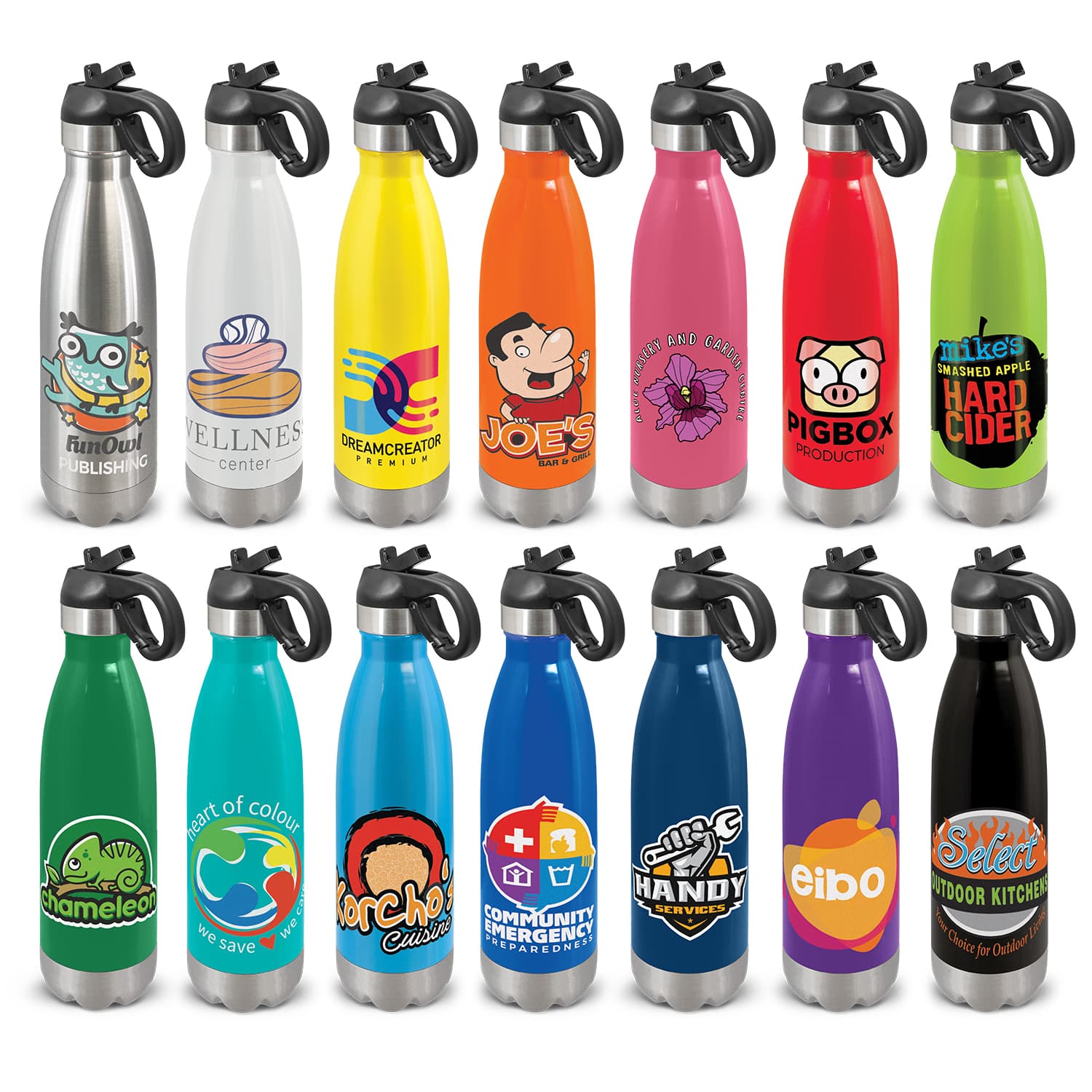 Mirage Steel Bottle - Flip Lid-Active Image
