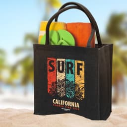 Monza Jute Tote Bag - Colour Match - image 2