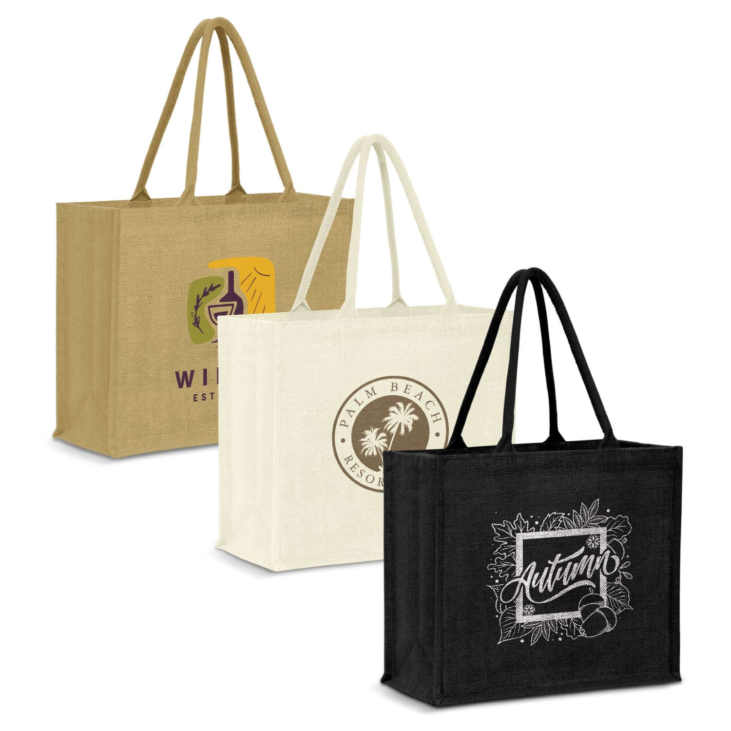 Modena Jute Tote Bag - Colour Match-Active Image