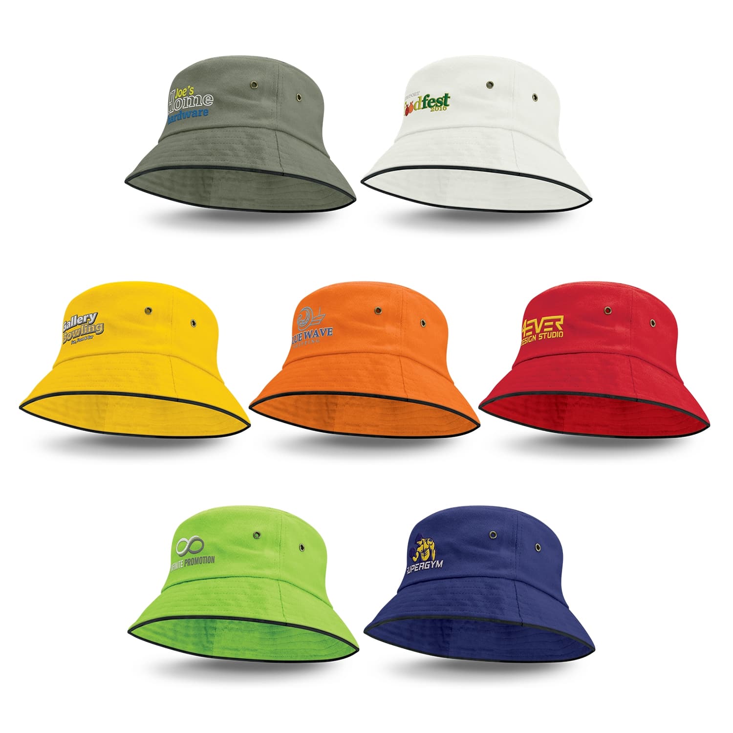 Bondi Bucket Hat - Black Sandwich Trim-Active Image