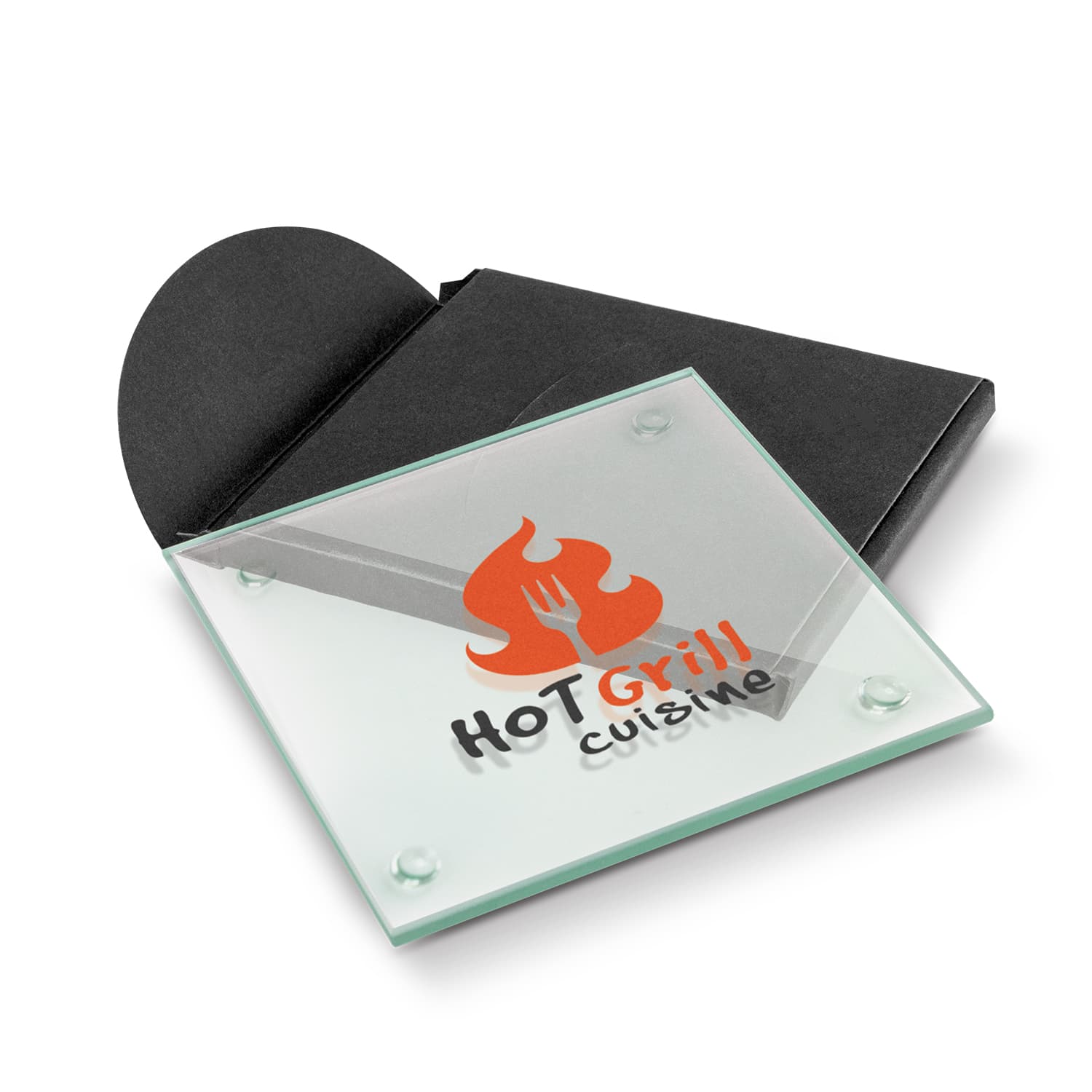 Venice Single Glass Coaster - Square-Active Image