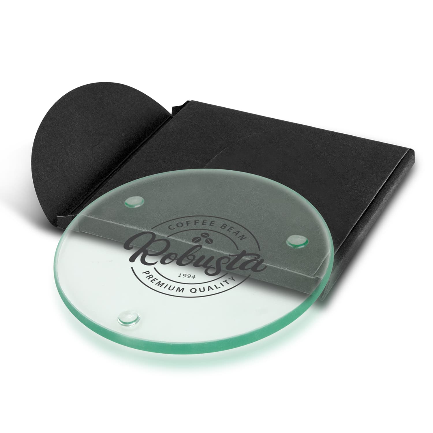 Venice Single Glass Coaster - Round-Active Image