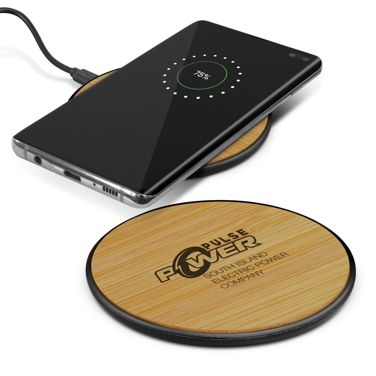 Bamboo 5W Wireless Charger-Active Image