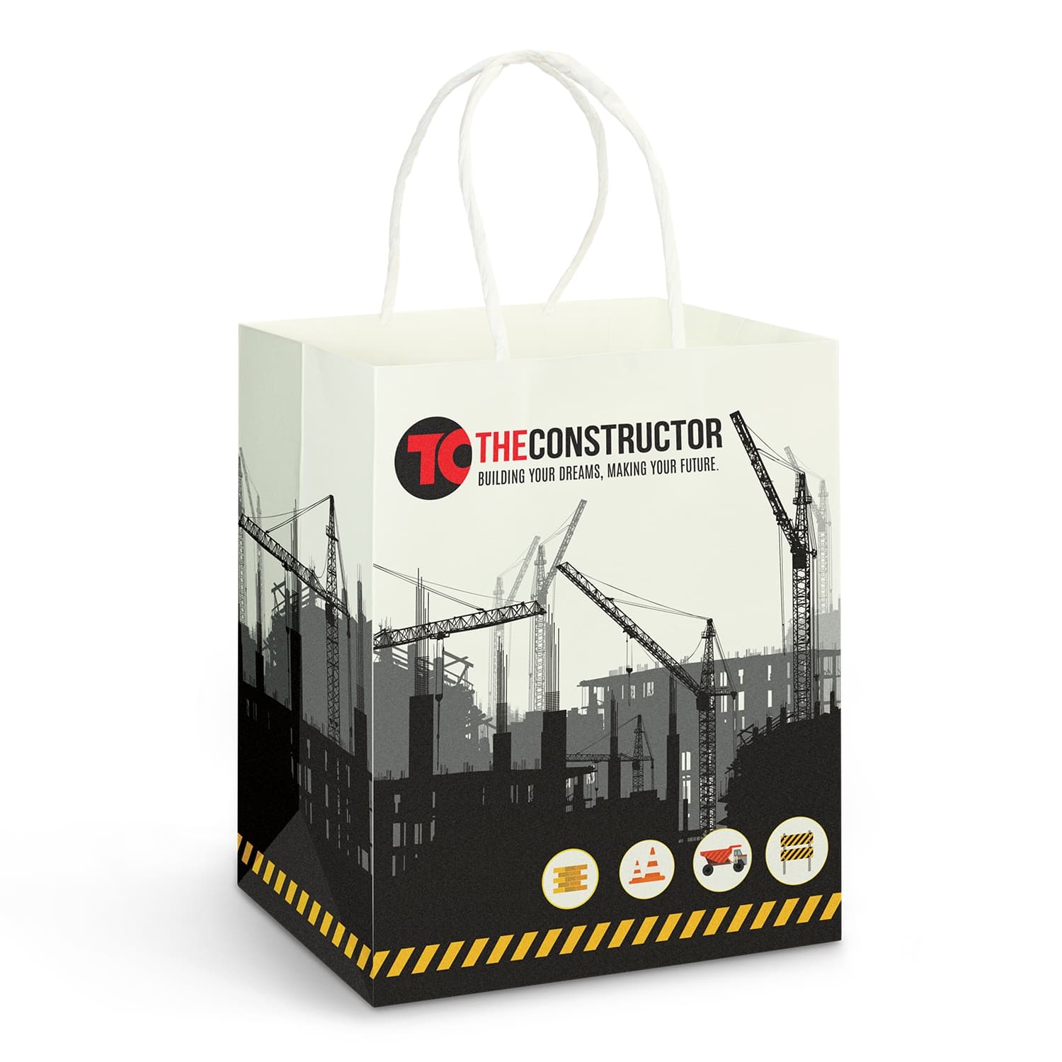 Medium Paper Carry Bag - Full Colour-Active Image