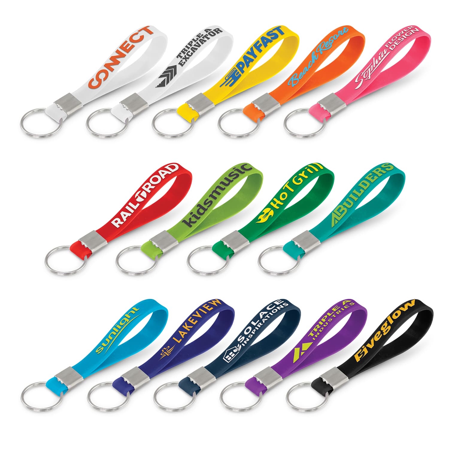 Silicone Key Ring - Embossed-Active Image