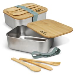 Stainless Steel Lunch Box with Cutlery - image 2