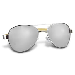 Aviator Mirror Lens Sunglasses - Bamboo - image 4