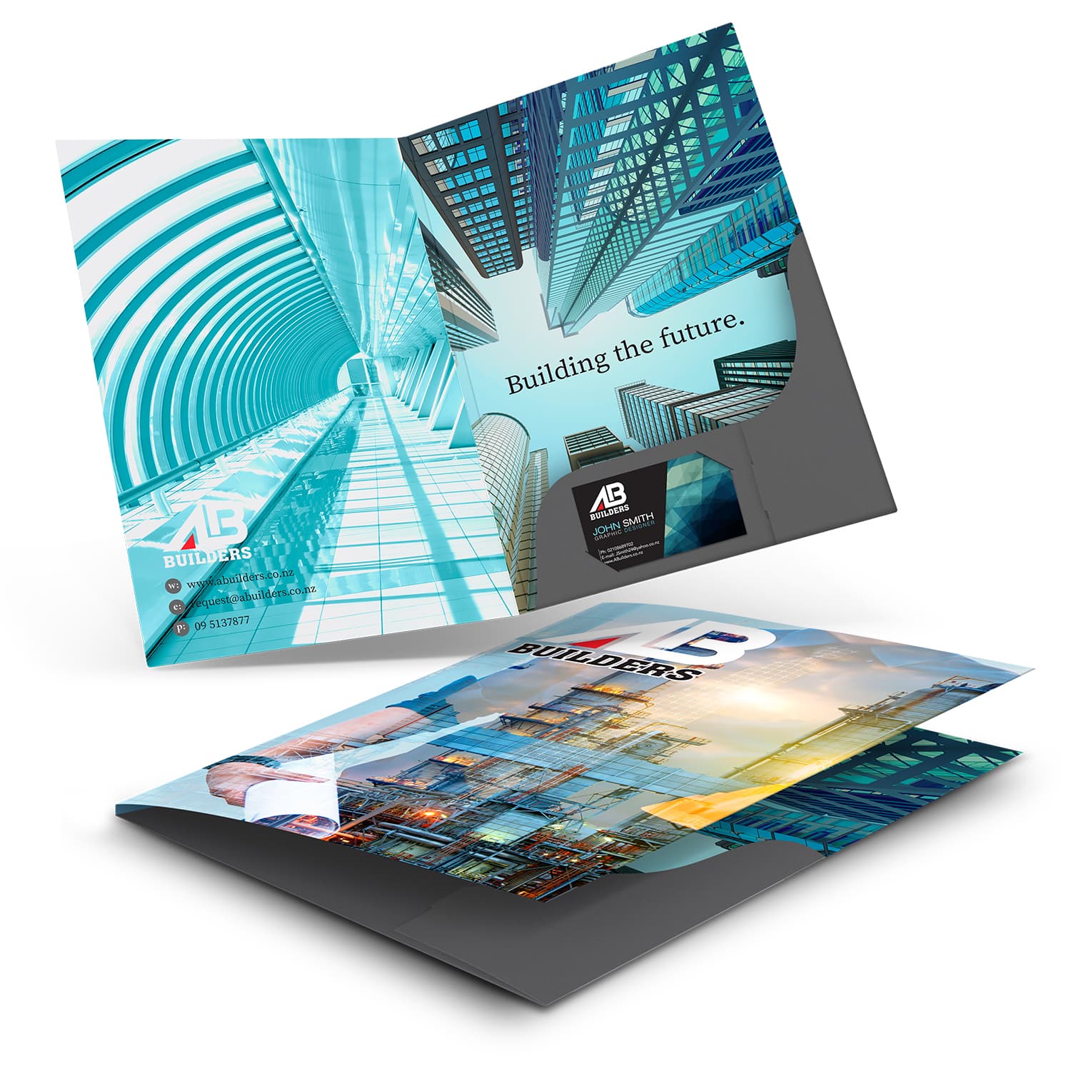 A4 Presentation Folder with Spine-Active Image