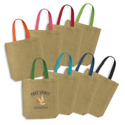 Thera Jute Tote Bag - Coloured Handles - image 9