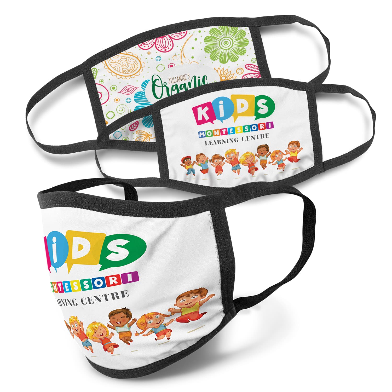 Full Colour 3-Ply Reusable Face Mask - Indent-Active Image