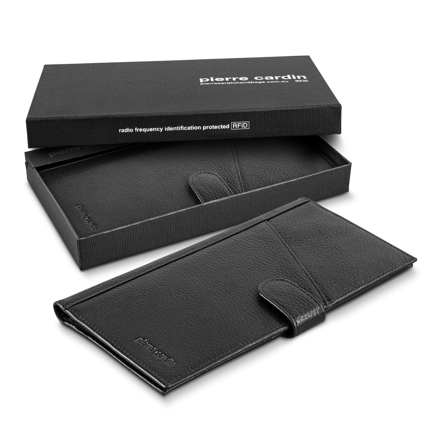 Pierre Cardin Leather Passport Wallet-Active Image