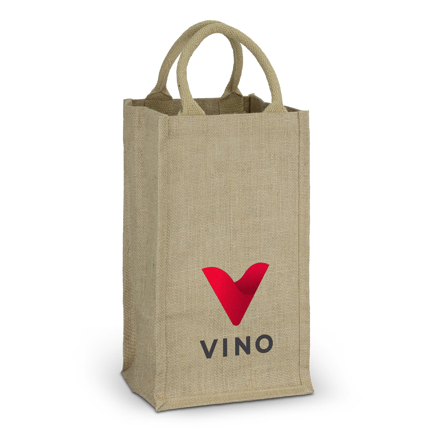 Jute Four Bottle Wine Carrier-Active Image