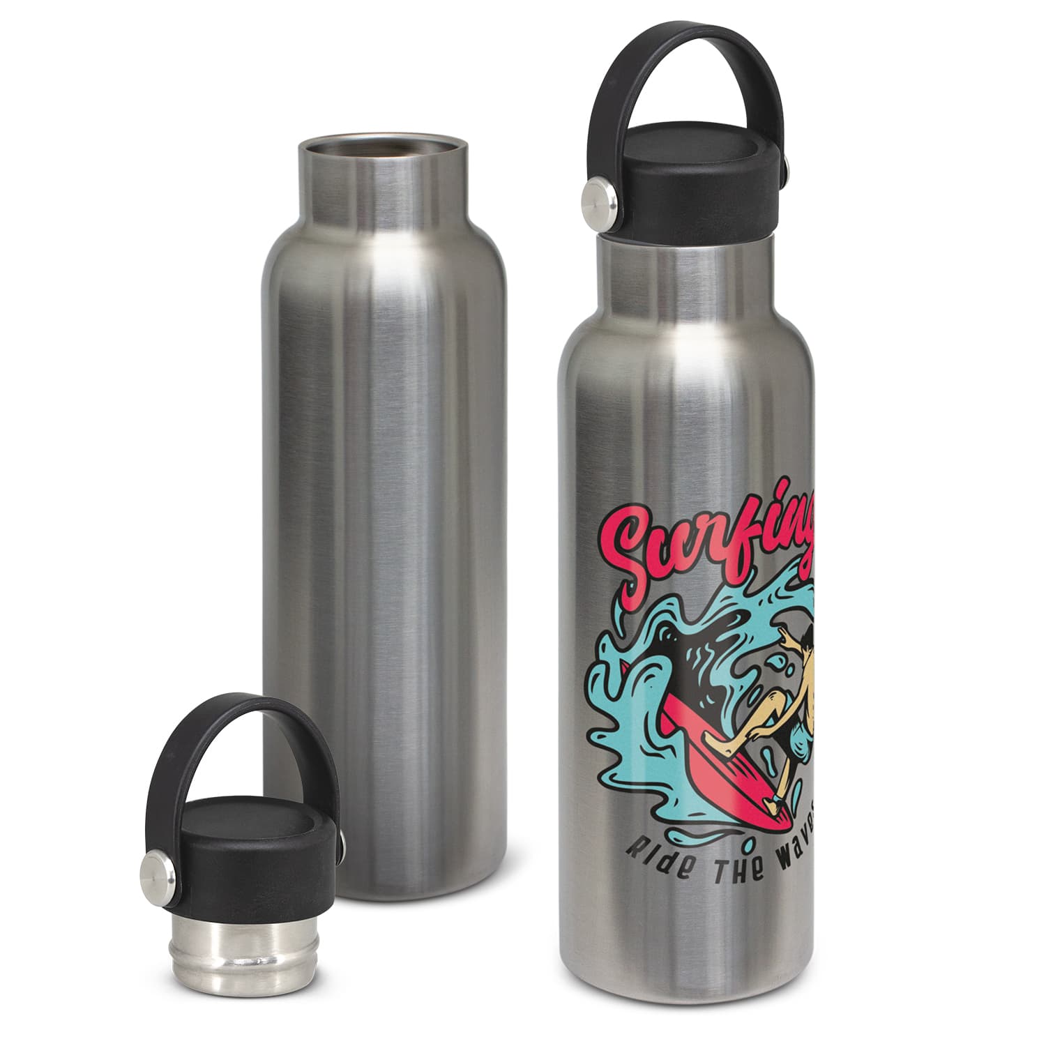 Nomad Vacuum Bottle Stainless - Carry Lid-Active Image