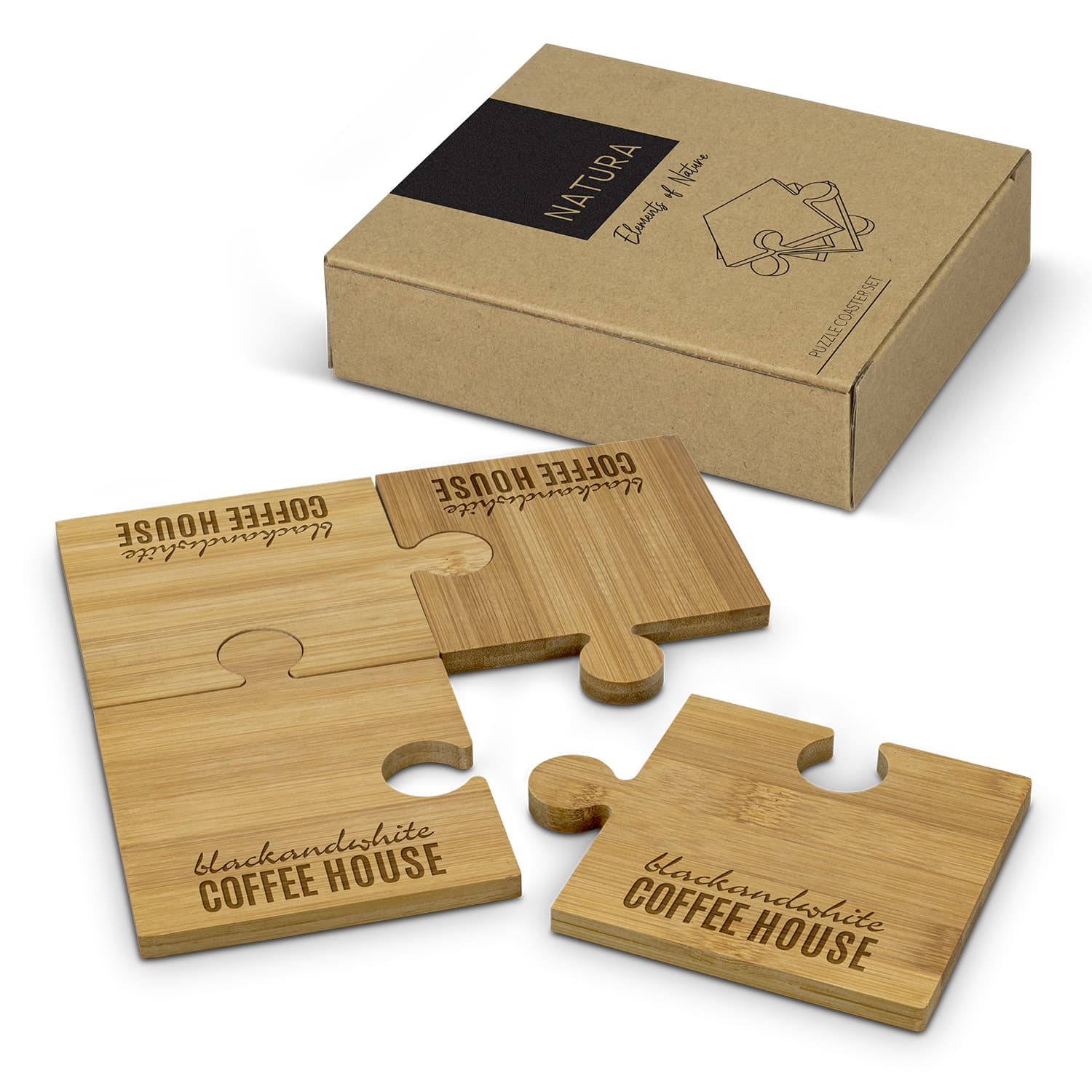 NATURA Puzzle Coaster - Set of 4-Active Image