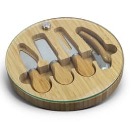 NATURA Glass & Bamboo Cheese Board - image 1