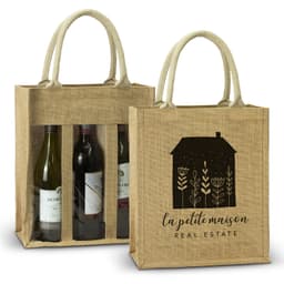 Serena Jute Triple Wine Carrier - image 2