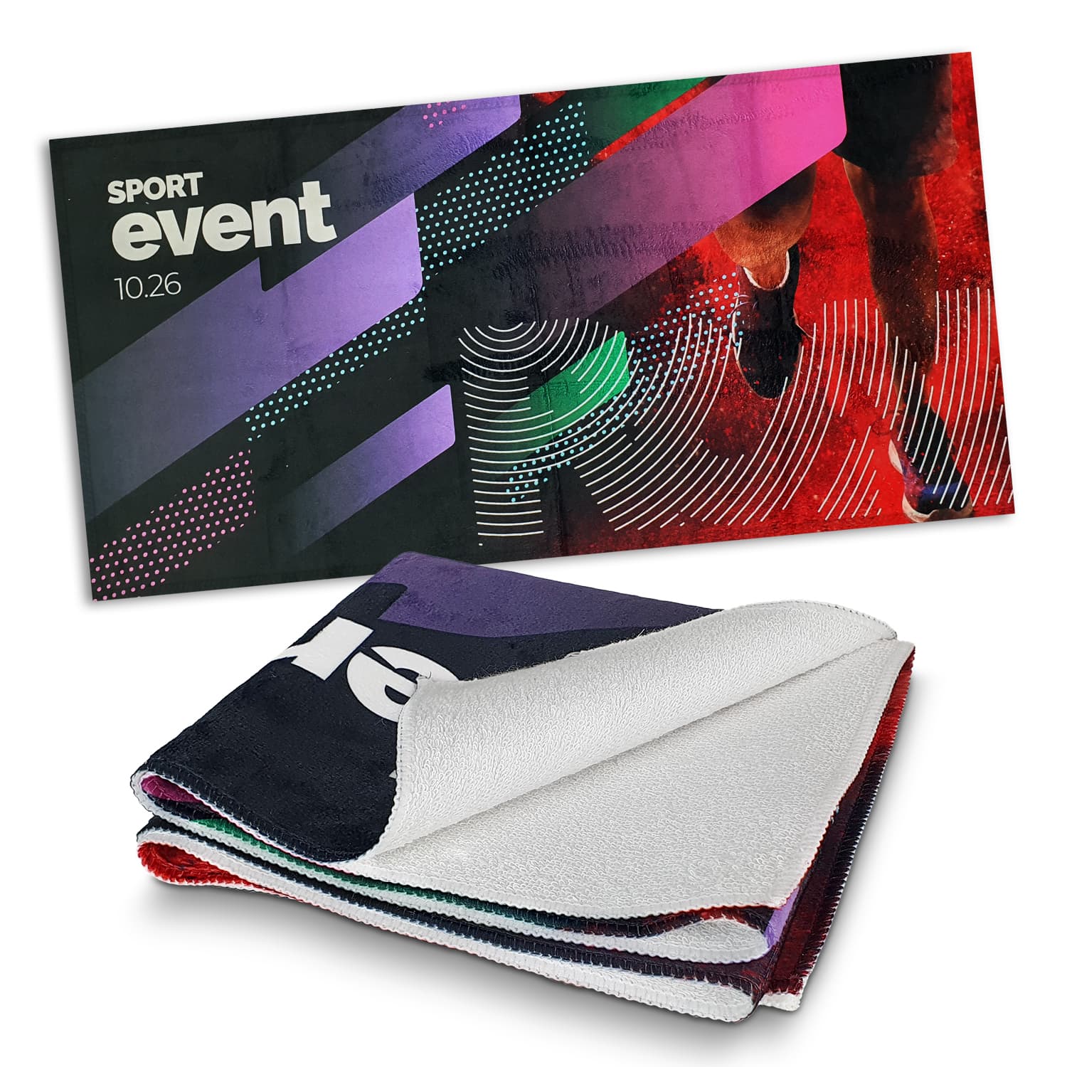 Sports Fit Towel - Full Colour-Active Image