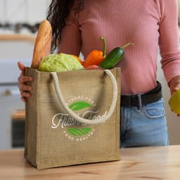 Monza Starch Jute Tote Bag - image 3