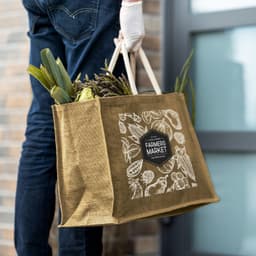 Torino Starch Jute Tote Bag - image 2