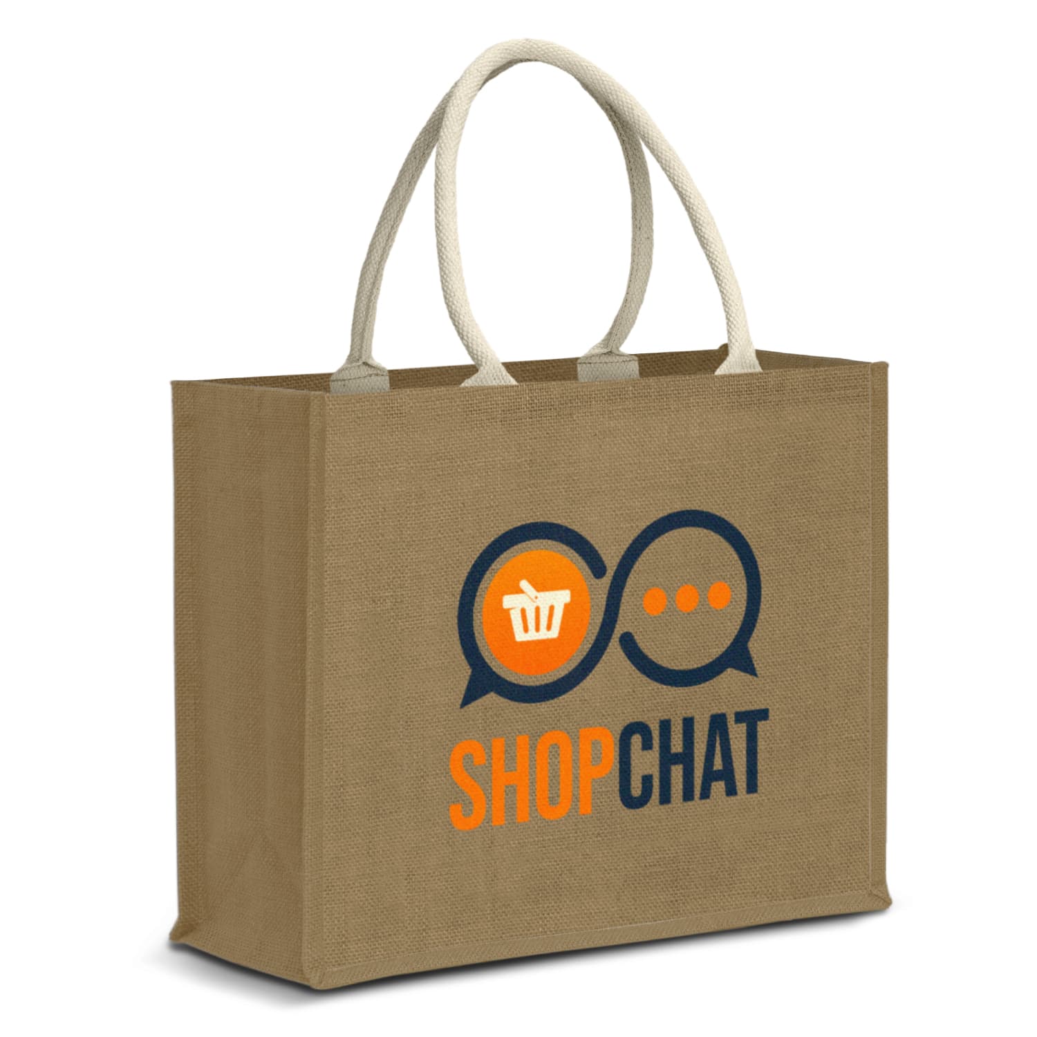 Modena Starch Jute Tote Bag-Active Image