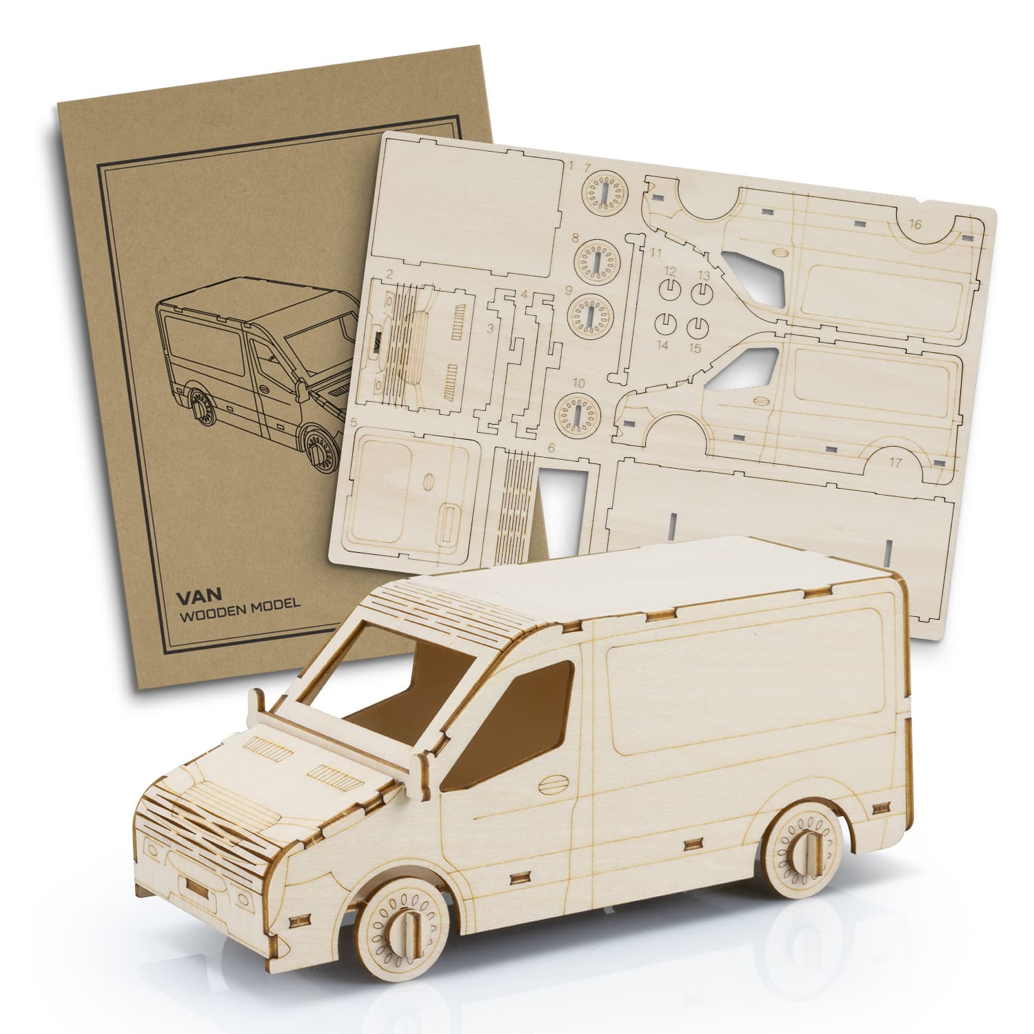BRANDCRAFT Van Wooden Model-Active Image