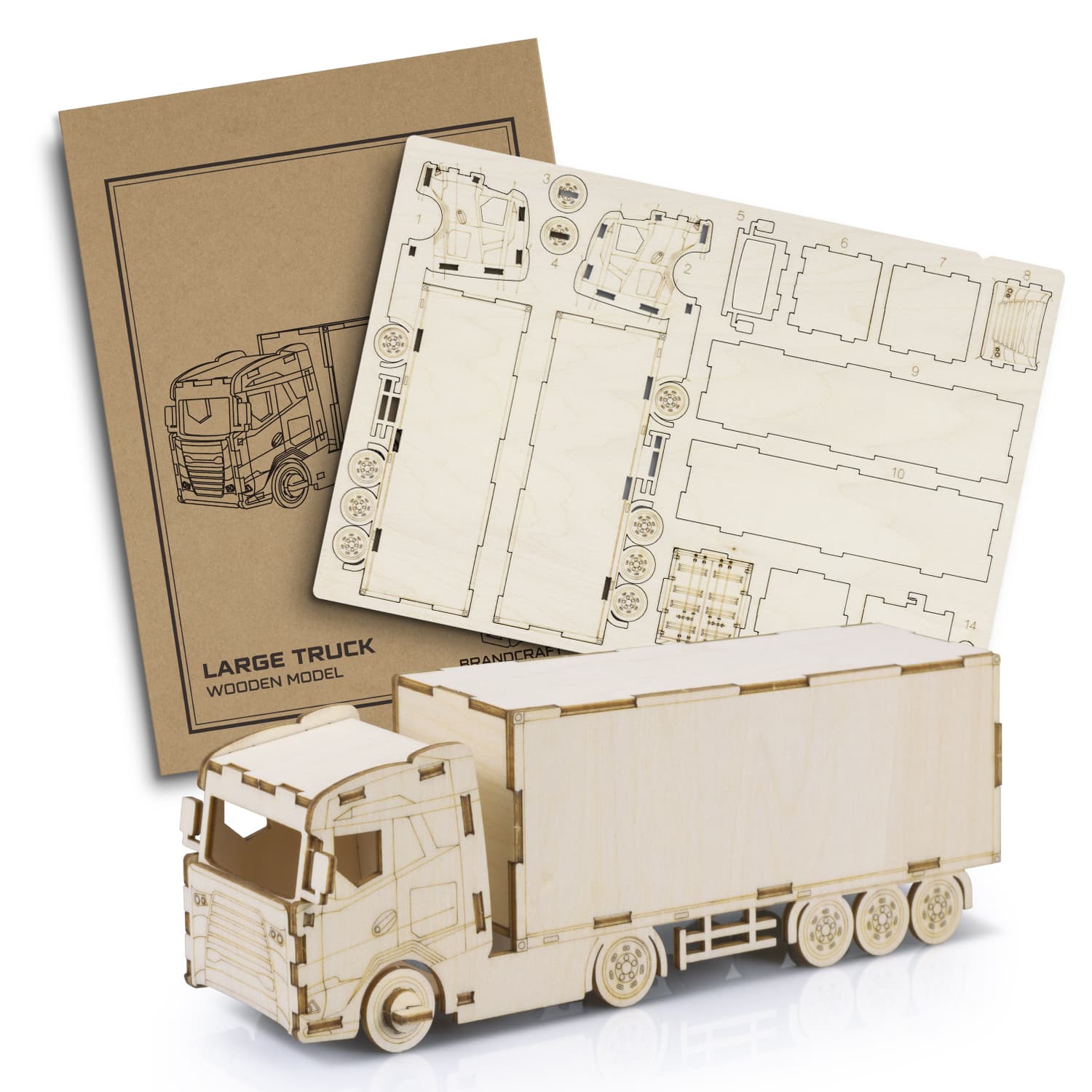 BRANDCRAFT Large Truck Wooden Model-Active Image