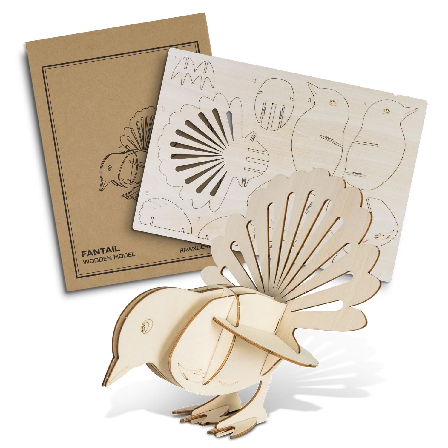 BRANDCRAFT Fantail Wooden Model-Active Image