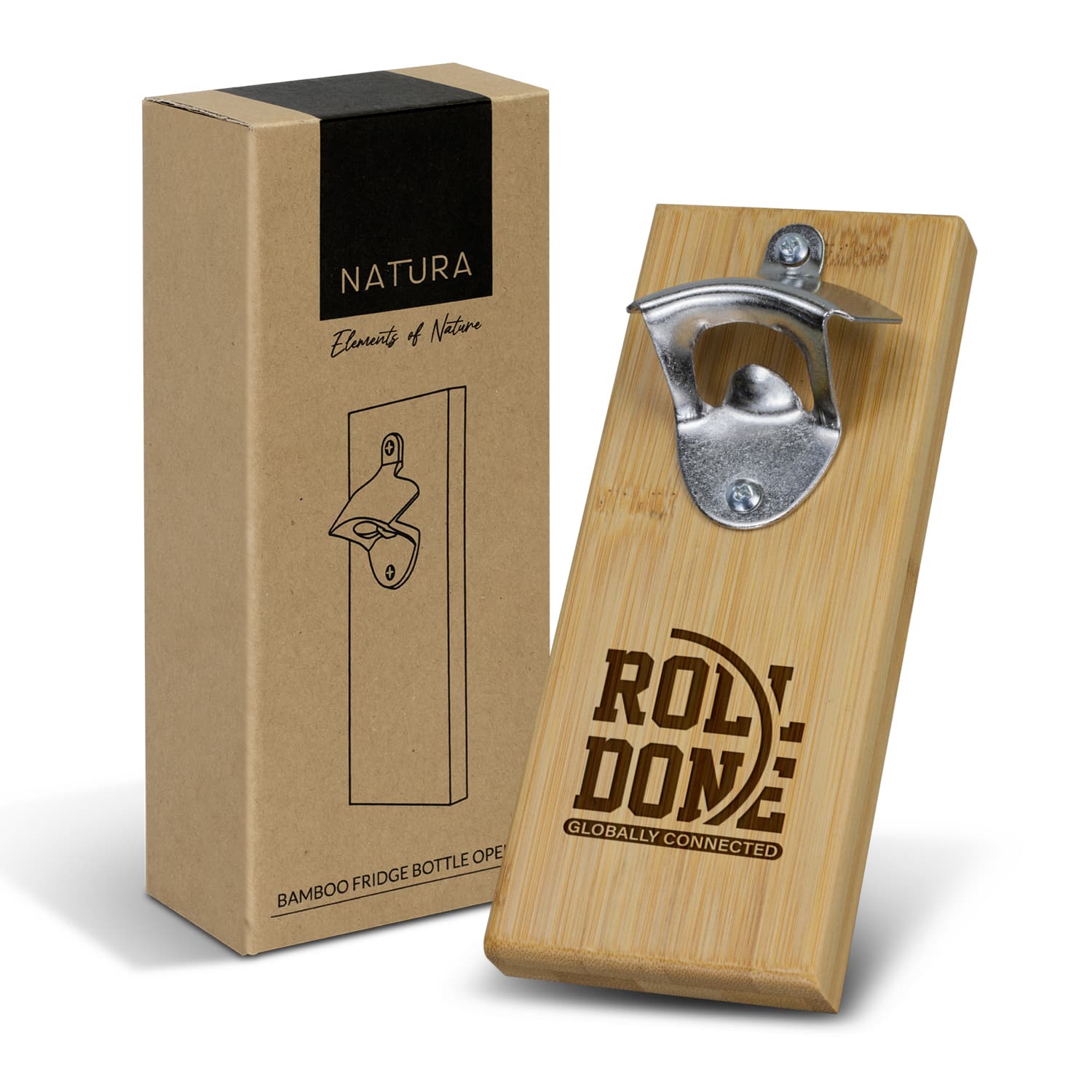 NATURA Bamboo Fridge Bottle Opener-Active Image