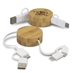 Bamboo Retractable Charging Cable - image 2