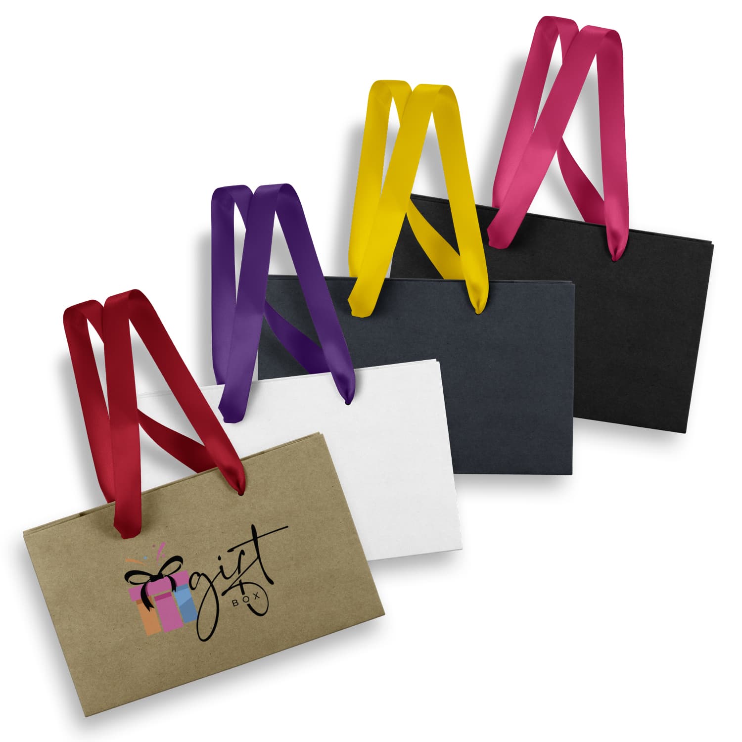 Small Ribbon Handle Paper Bag-Active Image