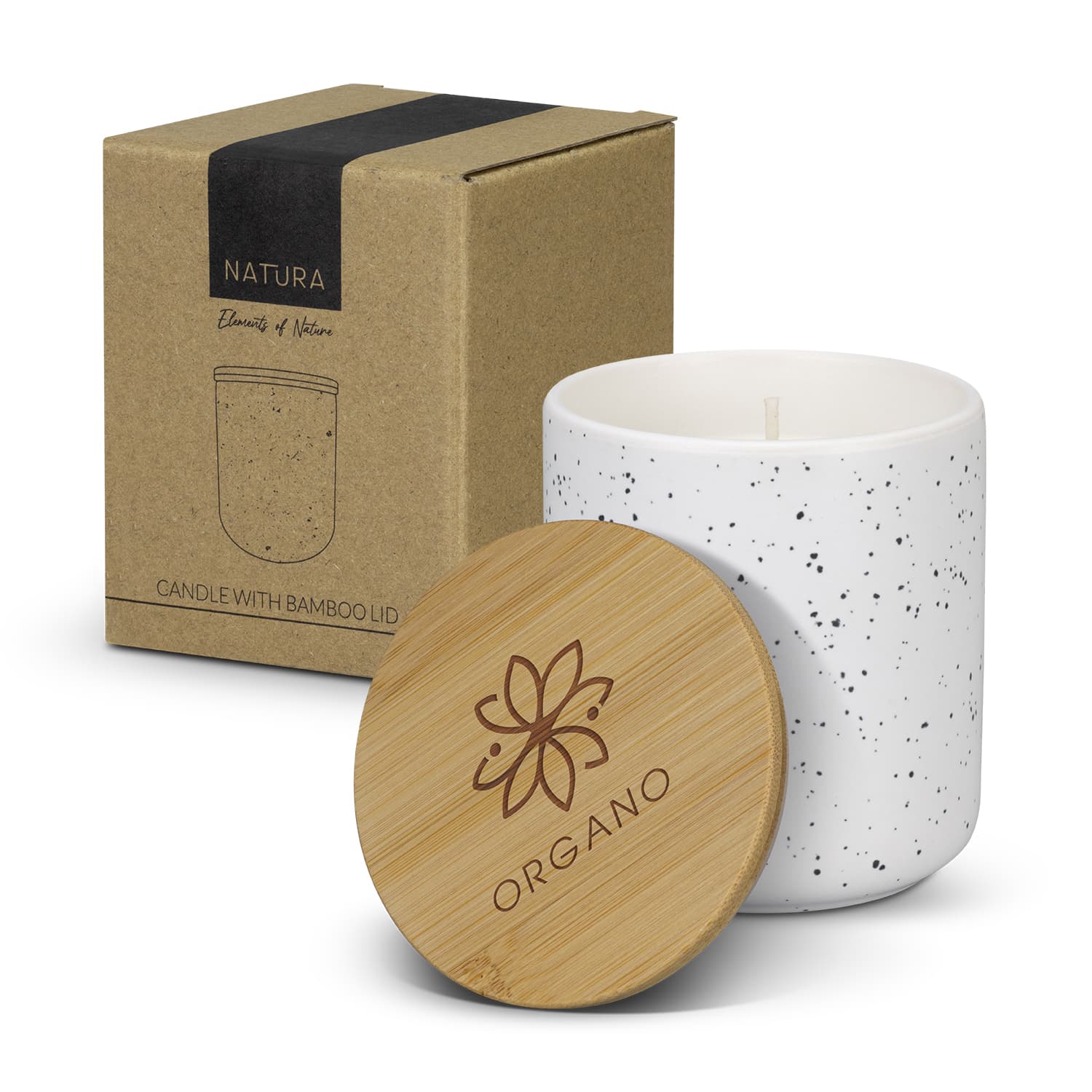 NATURA Candle with Bamboo Lid-Active Image