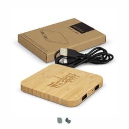 NATURA Bamboo Wireless Fast Charging Hub - image 5