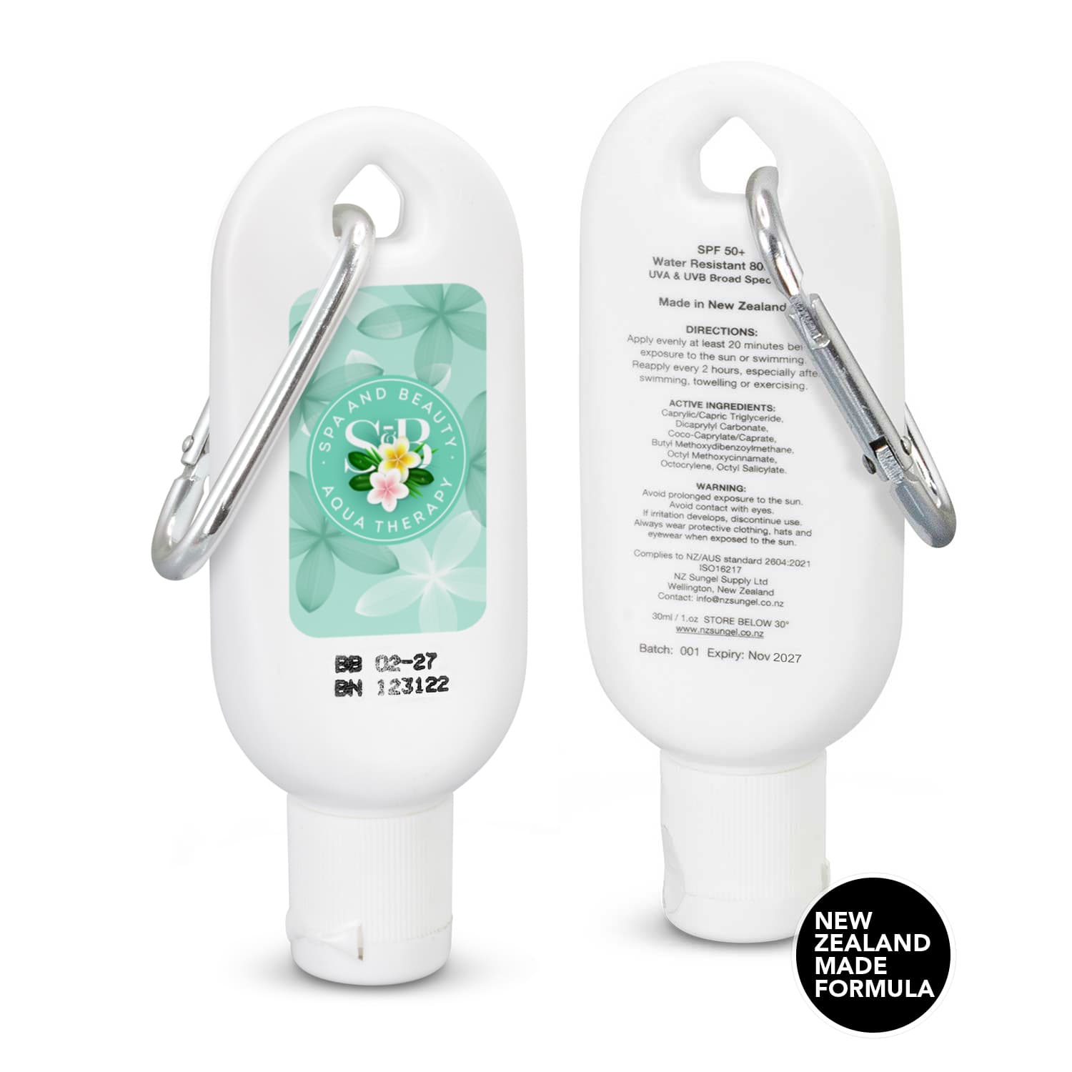 SPF 50+ Sun Gel 30ml Tube with Carabiner-Active Image