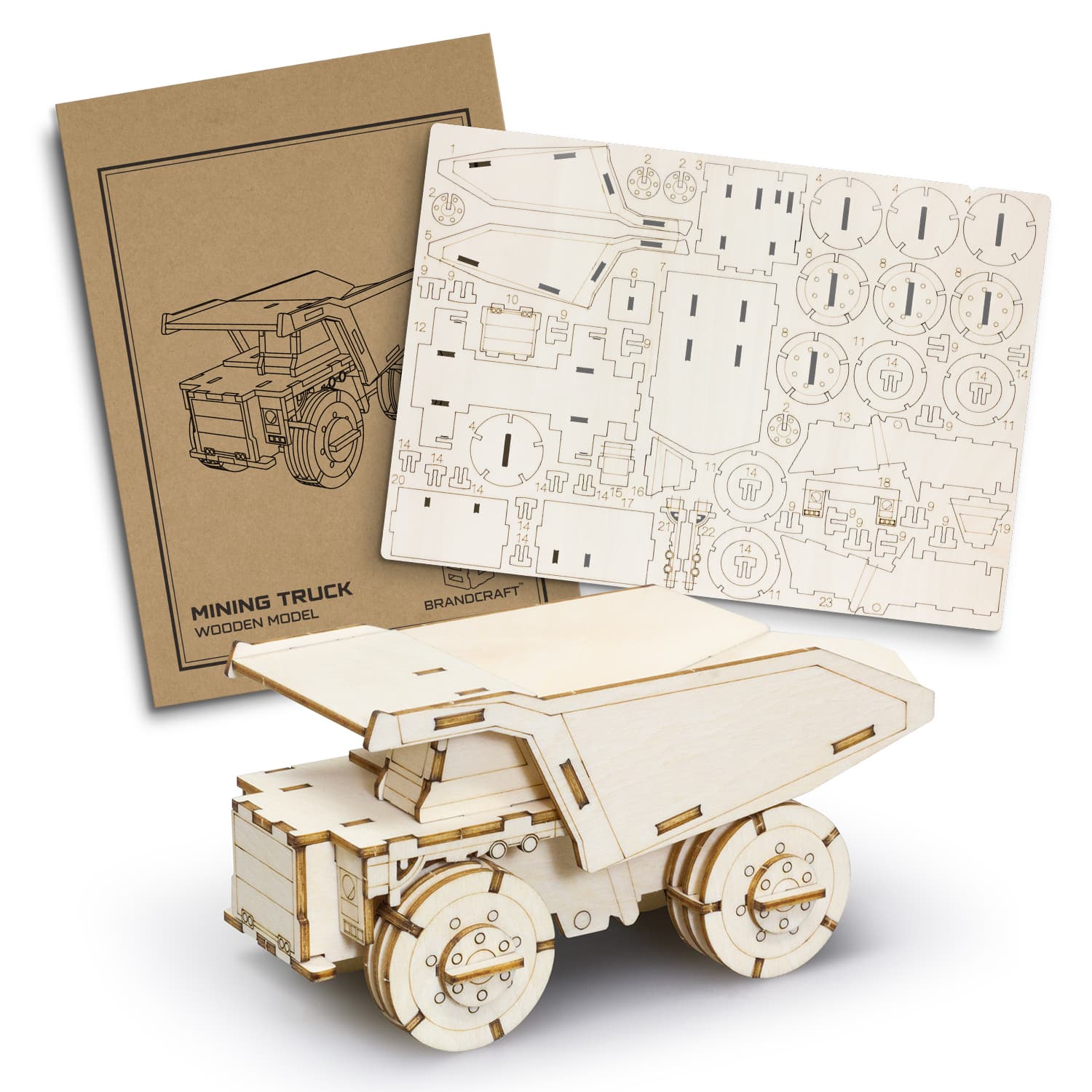 BRANDCRAFT Mining Truck Wooden Model-Active Image