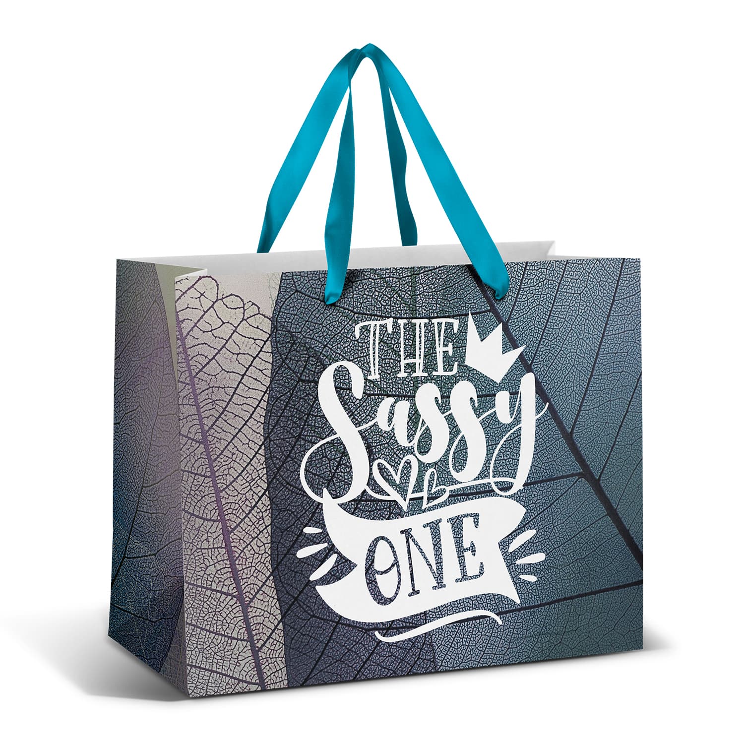 Large Ribbon Handle Paper Bag - Full Colour-Active Image