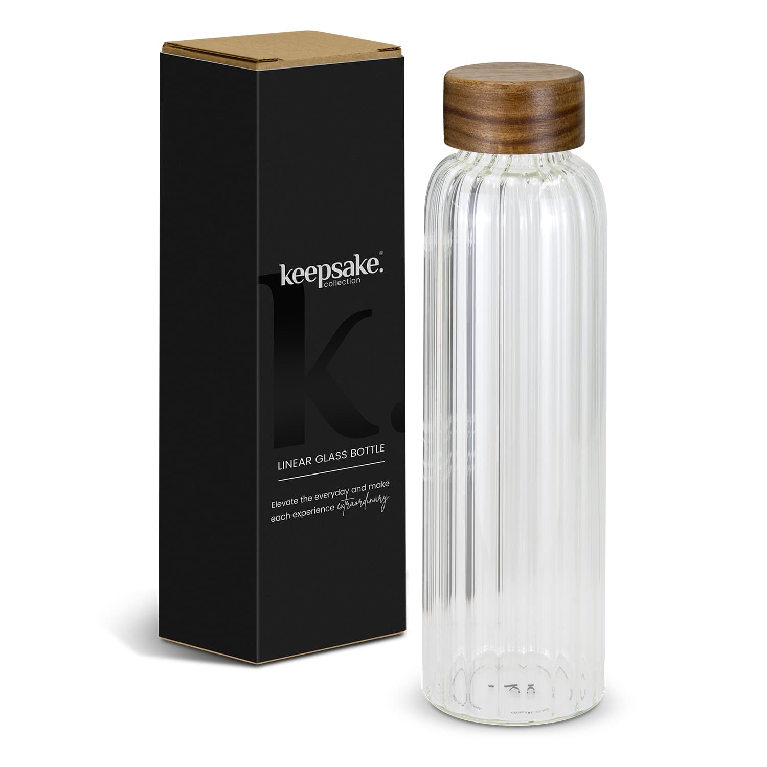 Keepsake Linear Glass Drink Bottle-Active Image