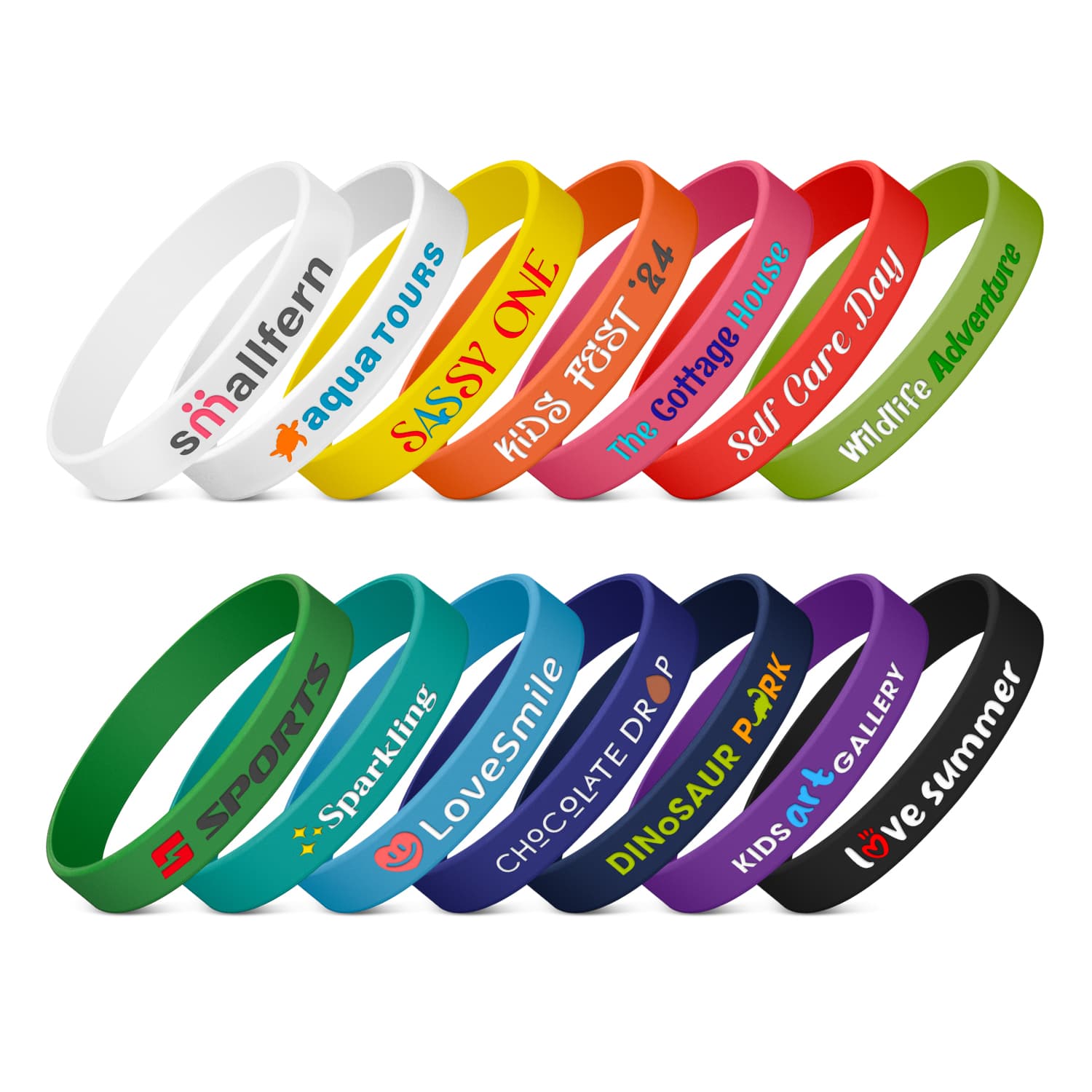 Kids Silicone Wrist Band - Debossed-Active Image