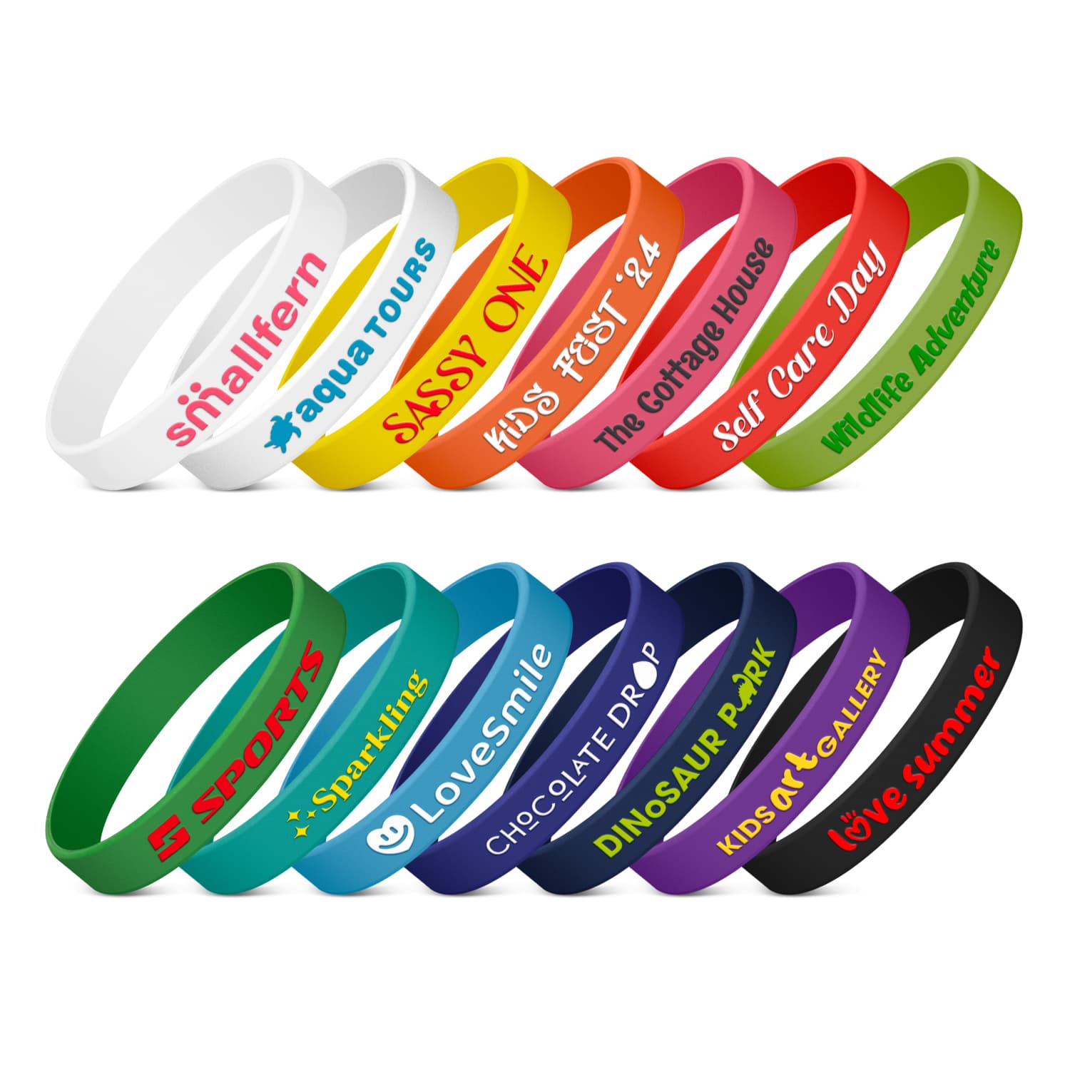 Kids Silicone Wrist Band - Embossed-Active Image