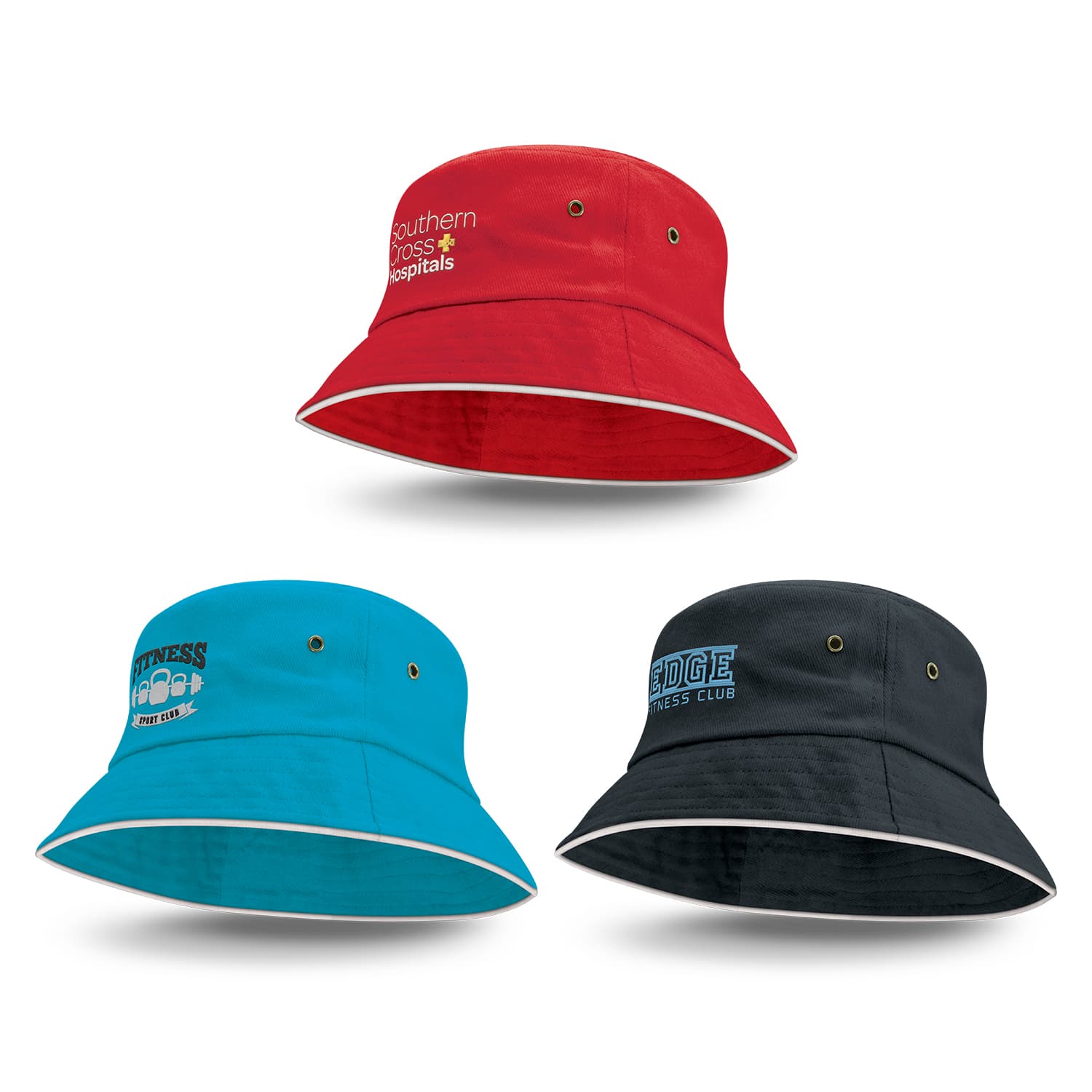Bondi Bucket Hat - White Sandwich Trim - Sale-Active Image