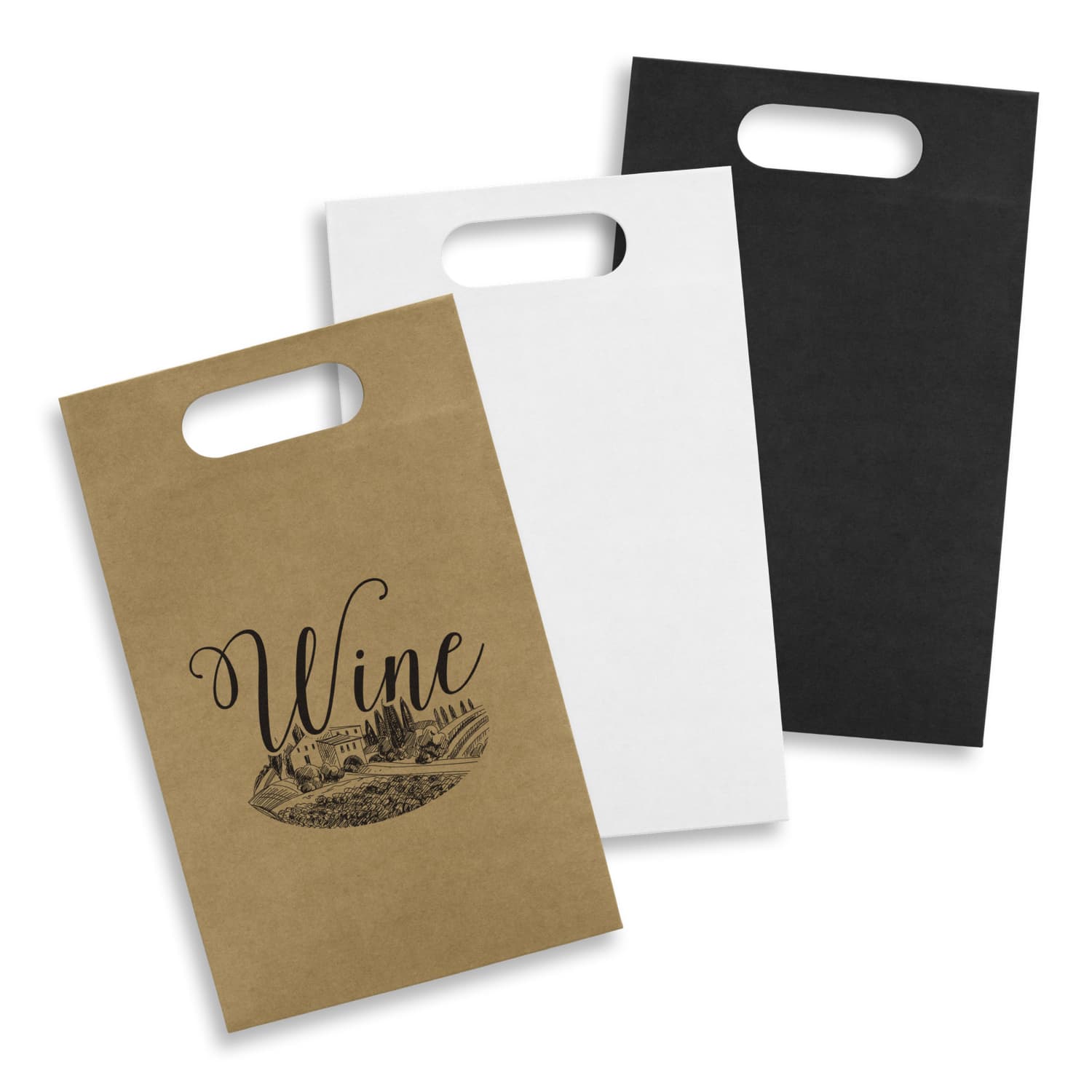 Die Cut Paper Wine Bag-Active Image