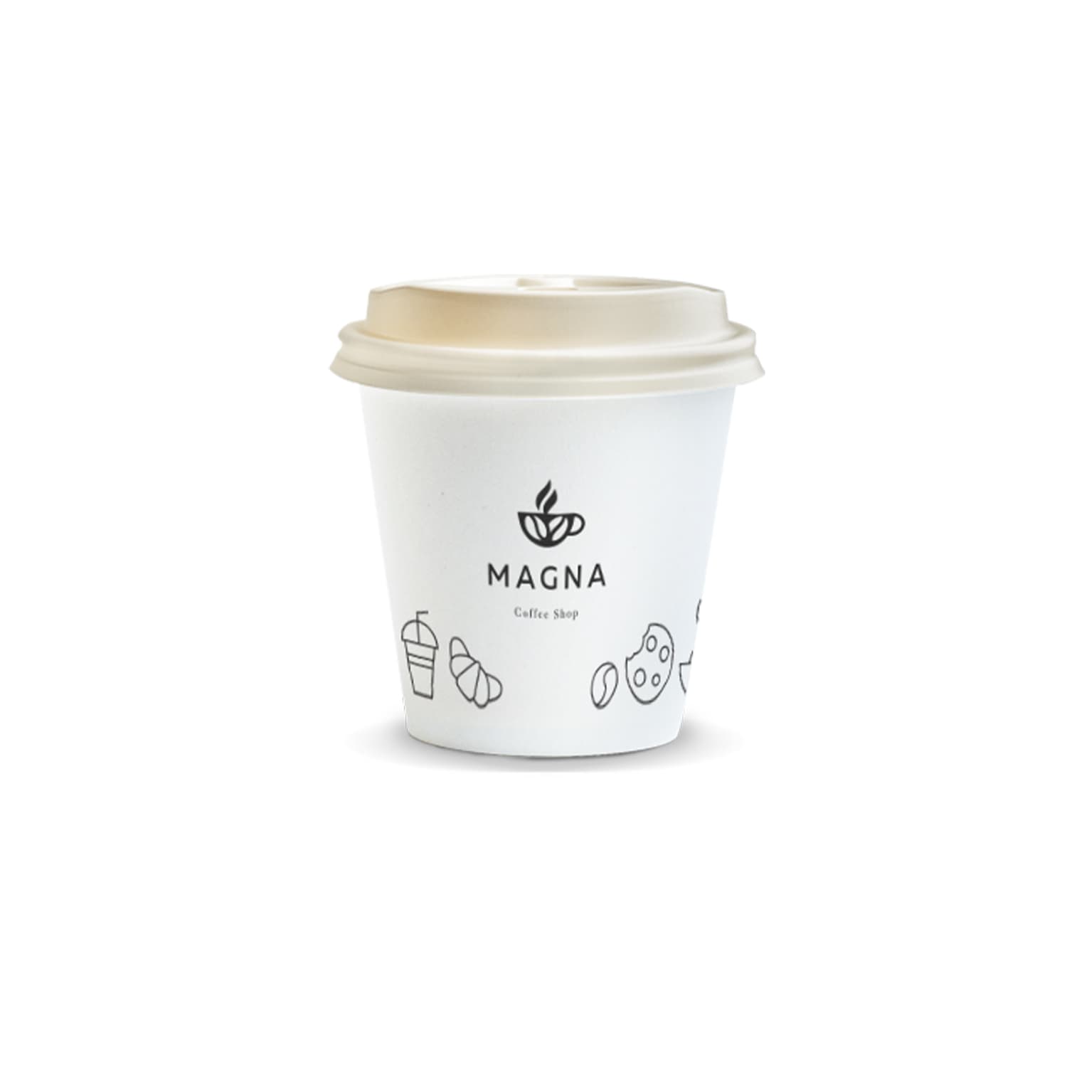 Compostable Paper Coffee Cup - 180ml-Active Image